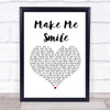 Steve Harley Make Me Smile White Heart Song Lyric Music Poster Print