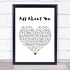 McFly All About You White Heart Song Lyric Music Poster Print