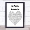 Stereophonics Indian Summer White Heart Song Lyric Quote  Music Poster Print
