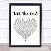 Jessie Ware Till The End White Heart Song Lyric Music Poster Print