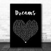 Van Halen Dreams Black Heart Song Lyric Music Wall Art Print