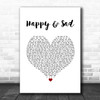 Kacey Musgraves Happy & Sad White Heart Song Lyric Music Poster Print