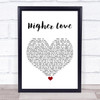 Steve Winwood Higher Love White Heart Song Lyric Music Poster Print