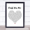 Andrea Bocelli & Matteo Bocelli Fall On Me White Heart Song Lyric Music Poster Print