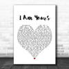 Andy Grammer I Am Yours White Heart Song Lyric Music Poster Print
