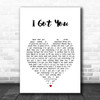 Jack Johnson I Got You White Heart Song Lyric Music Poster Print