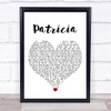 Florence + The Machine Patricia White Heart Song Lyric Music Poster Print
