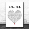 Avenged Sevenfold Dear God White Heart Song Lyric Music Poster Print