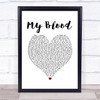 Twenty One Pilots My Blood White Heart Song Lyric Music Poster Print