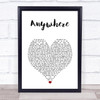 Passenger Anywhere White Heart Song Lyric Music Poster Print