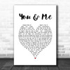 The Wannadies You & Me White Heart Song Lyric Music Poster Print