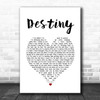 Zero 7 Destiny White Heart Song Lyric Music Poster Print