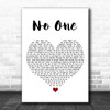 Alicia Keys No One White Heart Song Lyric Music Poster Print