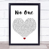 Alicia Keys No One White Heart Song Lyric Music Poster Print