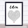 The Script Eden White Heart Song Lyric Music Poster Print