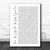 The Cure From The Edge Of The Deep Green Sea White Script Song Lyric Music Poster Print