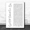 Queen Good Old-Fashioned Lover Boy White Script Song Lyric Music Poster Print