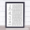 Elvis Presley I Just Can't Help Believin White Script Song Lyric Music Poster Print