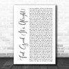 Blonde Feel Good (It's Alright) White Script Song Lyric Music Poster Print