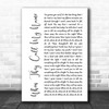Black Veil Brides When They Call My Name White Script Song Lyric Music Poster Print