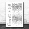 Lionel Richie Running With The Night White Script Song Lyric Music Poster Print