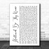 Iron Maiden Hallowed Be Thy Name White Script Song Lyric Music Poster Print