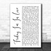 The Cure Friday I'm In Love White Script Song Lyric Music Poster Print