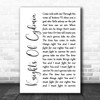 Muse Knights Of Cydonia White Script Song Lyric Music Poster Print