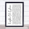 Muse Knights Of Cydonia White Script Song Lyric Music Poster Print