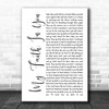 Brantley Gilbert My Faith In You White Script Song Lyric Music Poster Print