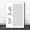 DJ Khaled with Rihanna Wild Thoughts White Script Song Lyric Music Poster Print