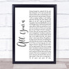 Tyler Childers All Your'n White Script Song Lyric Music Poster Print