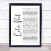 Walker McGurie Color Pink White Script Song Lyric Music Poster Print