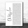 The Score Oh My Love White Script Song Lyric Music Poster Print