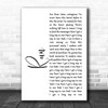 Ed Roland Collective Soul Run White Script Song Lyric Music Poster Print