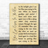 Willie Nelson Blue Eyes Crying In The Rain Rustic Script Song Lyric Music Poster Print