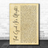 Blonde Feel Good (It's Alright) Rustic Script Song Lyric Music Poster Print