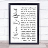 Blonde Feel Good (It's Alright) Rustic Script Song Lyric Music Poster Print