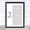 The Sherlocks Was It Really Worth It Rustic Script Song Lyric Music Poster Print