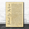 Iron Maiden Hallowed Be Thy Name Rustic Script Song Lyric Music Poster Print