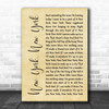 Frank Sinatra New York, New York Rustic Script Song Lyric Music Poster Print