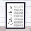 The Cure Friday I'm In Love Rustic Script Song Lyric Music Poster Print