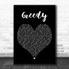 Ariana Grande Greedy Black Heart Song Lyric Music Wall Art Print