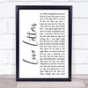Roy Orbison Oh, Pretty Woman Rustic Script Song Lyric Music Poster Print
