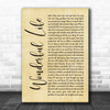 Alter Bridge Wonderful Life Rustic Script Song Lyric Music Poster Print