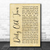 The Pogues Dirty Old Town Rustic Script Song Lyric Music Poster Print