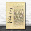 Lou Reed Perfect Day Rustic Script Song Lyric Music Poster Print