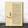 The Smashing Pumpkins Luna Rustic Script Song Lyric Music Poster Print