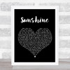 Gabrielle Sunshine Black Heart Song Lyric Music Wall Art Print