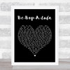 Gene Vincent Be-Bop-A-Lula Black Heart Song Lyric Music Wall Art Print